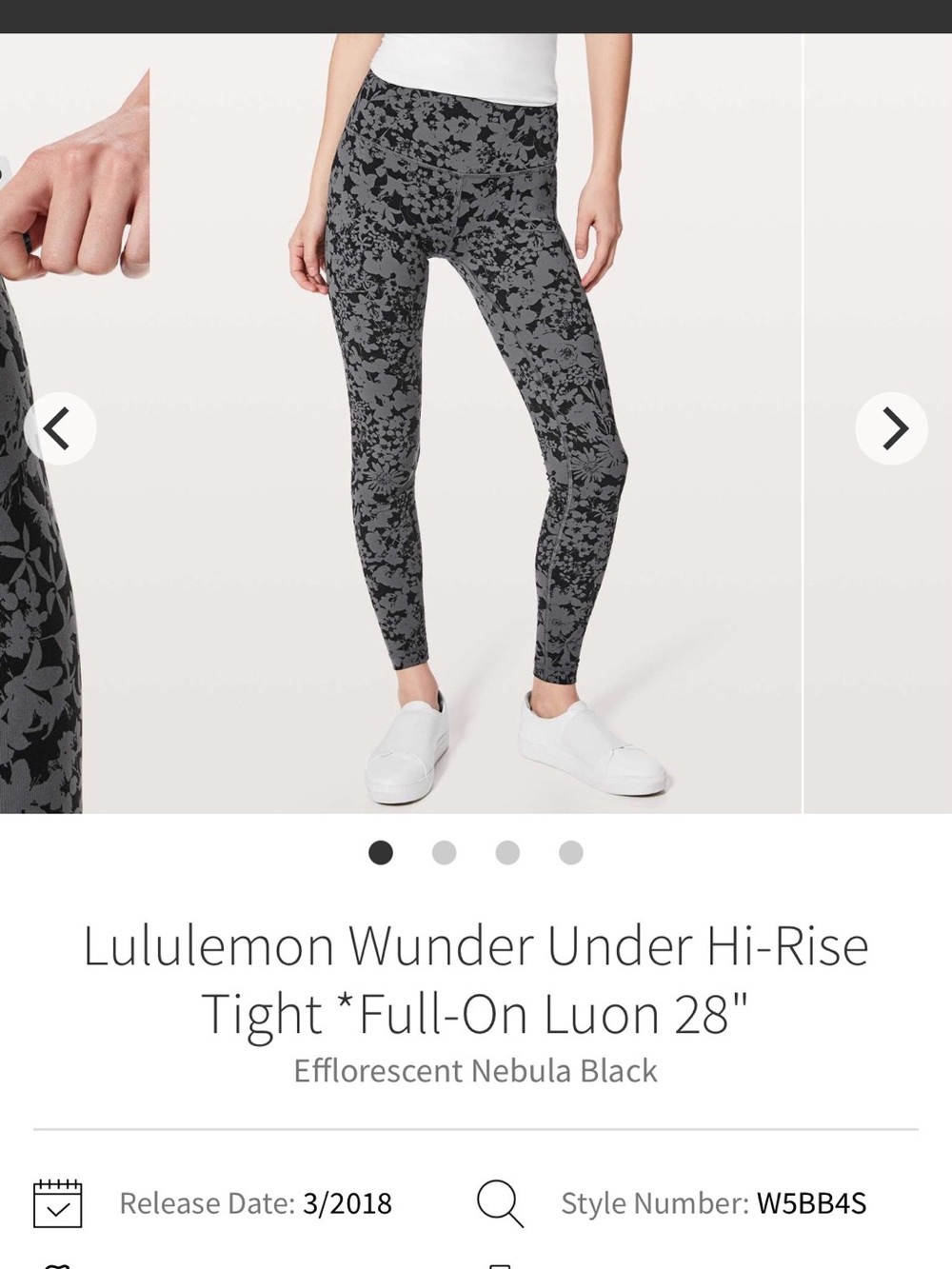 lululemon athletica Wunder Under Hi-Rise Tight in Efflorescent Nebula Black/Grey